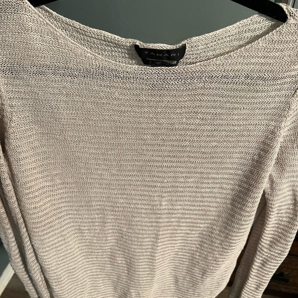 Mesh style tan Sandy evening beachwear